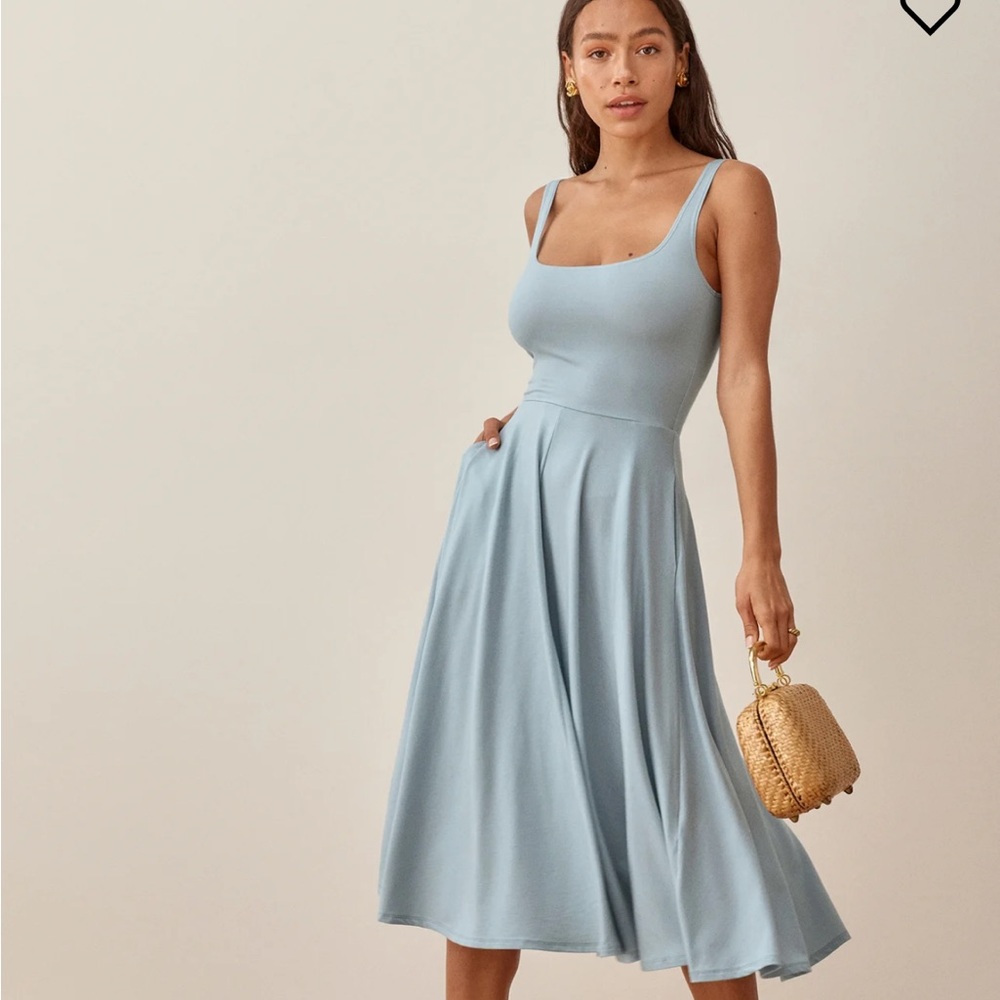 Reformation Rou Dress - Size Small. Color - Mineral